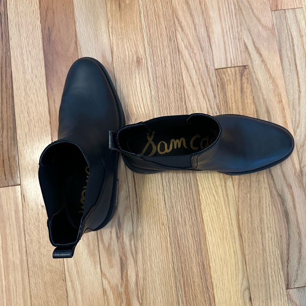 Sam Edelman Black Lug-Sole Chelsea Boots